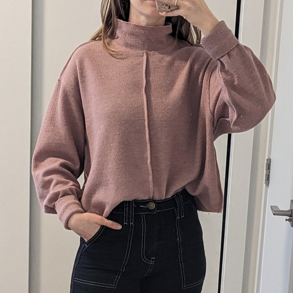 Urban Outfitters raw-hem mock neck knit sweater - Picture 8 of 9